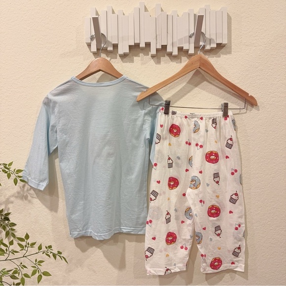 Moi & Du Rabbit & Donut Cotton Graphic Print Pajama PJ Big Kids NWT - Picture 5 of 9